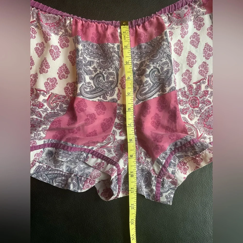 GAP Body Women's Size SP Purple and Pink Paisley 100% Silk Lingerie Set - Picture 13 of 16